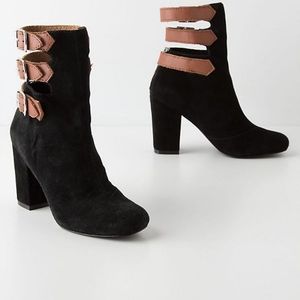 Anthropologie Buckled mid-booties
